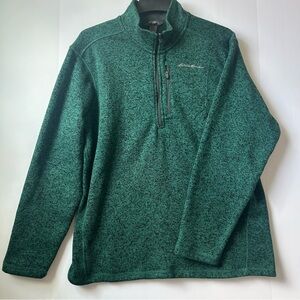 Eddie Bauer Forest Green Zip Sweater